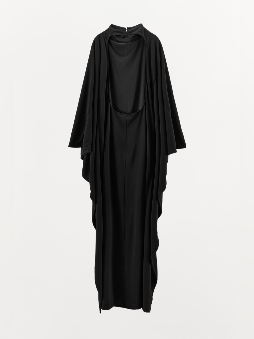Zara Black Long sleeve Elegant Black Batwing Cape Dress size xs - Picture 6 of 6